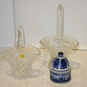 Crystal Baskets & Delft Trinket Box