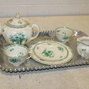 English Johnson Bros. Old Staffordshire China & Tray