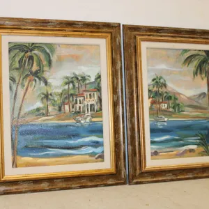 Tropical Landscape Artwork Pair