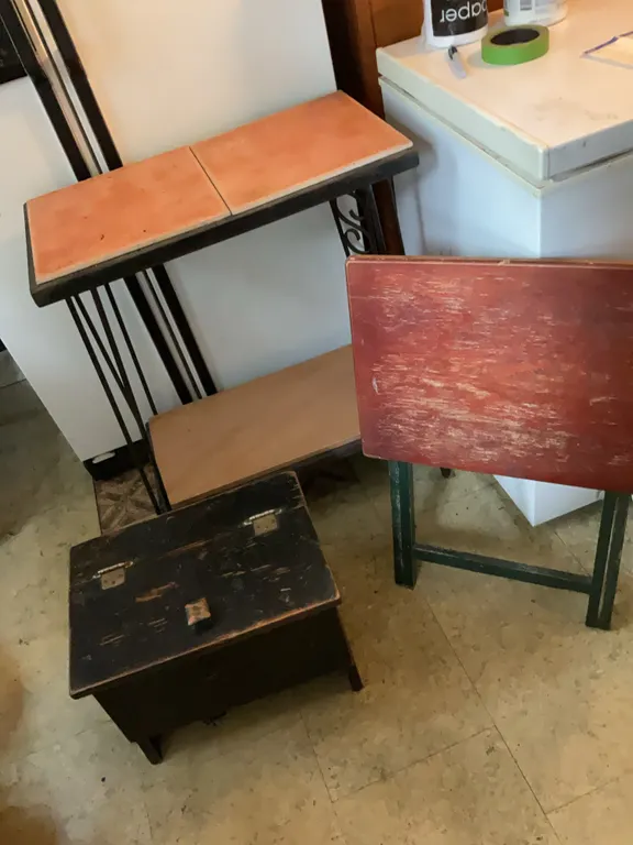 Tables, shelf