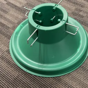 Green Plastic Christmas Tree Stand with Metal Bolts