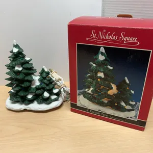 St. Nicholas Square 8 Inch Double Tree Porcelain Light