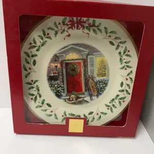 Lenox Holiday Collector Plates 2002 and 2005 in Boxes