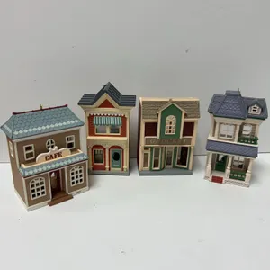 4 Hallmark Keepsake Miniature Village Ornaments