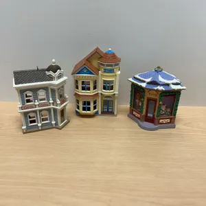 Hallmark Keepsake Village Miniature Buildings Set of 3