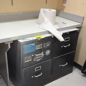 Metal 2-drawer filing cabinets. Features steel construction, two drawers per unit with pull handles, and label card holders. Note: Keys not included. 