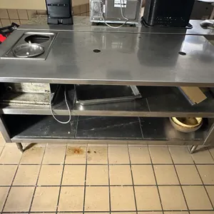 Stainless serving table