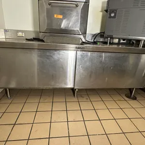 Stainless serving table
