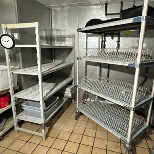 Pair of poly Dishwashing carts x2