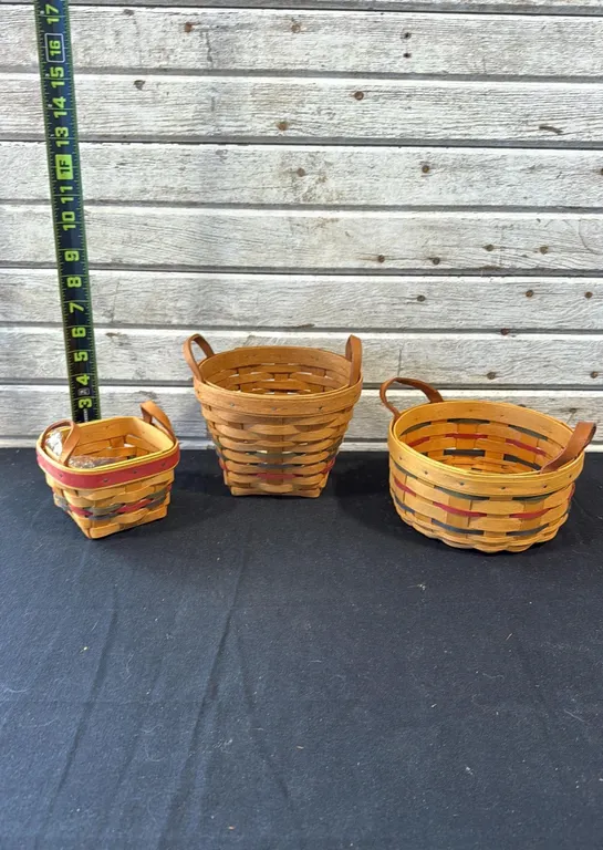 Set of 3 Longaberger Woven Baskets