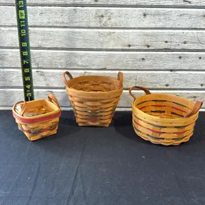 Set of 3 Longaberger Woven Baskets