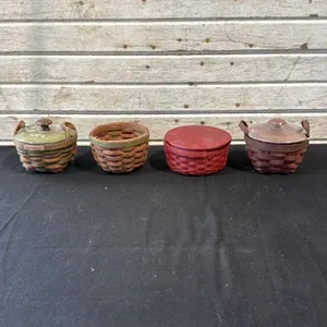 Set of 4 Longaberger Small Storage Baskets