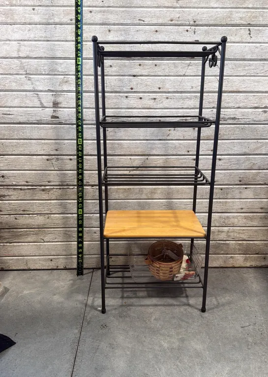 Longaberger Woven Basket with Metal Rack