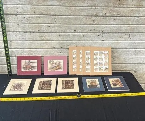 Longaberger Basket Themed Art Prints Set