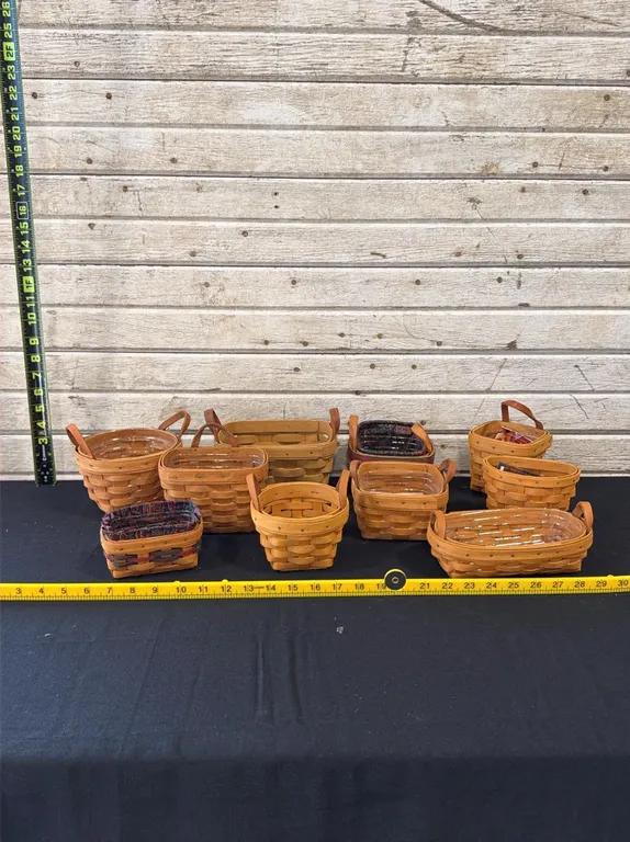 Collection of Longaberger Baskets with Liners