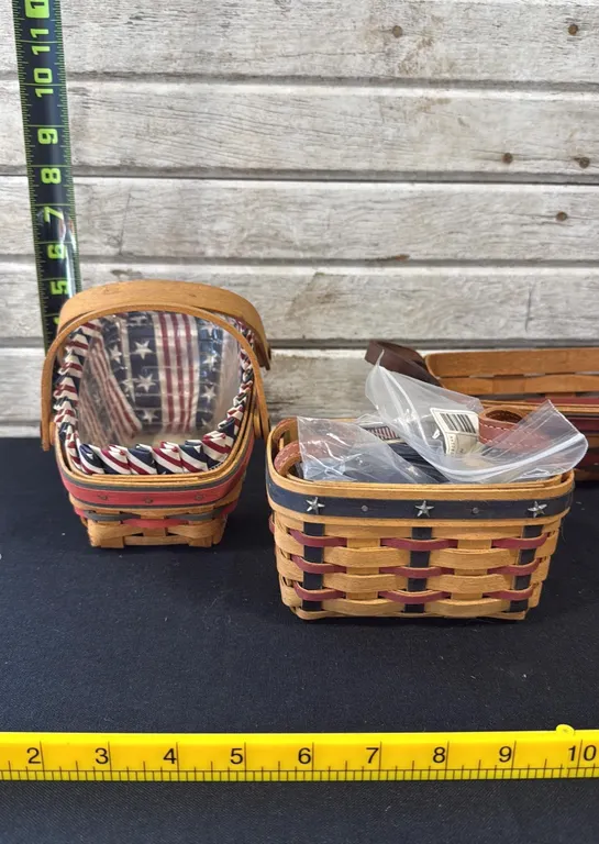 Set of 3 Longaberger Patriotic Baskets