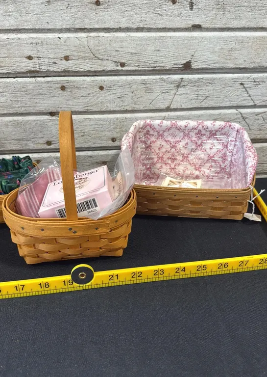 Longaberger Basket Pair with Hope Liners