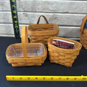 Set of Three Longaberger Mini Baskets