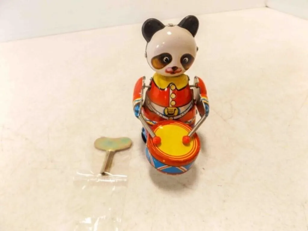 Vintage MS 565 Panda Drummer Tinplate Clockwork