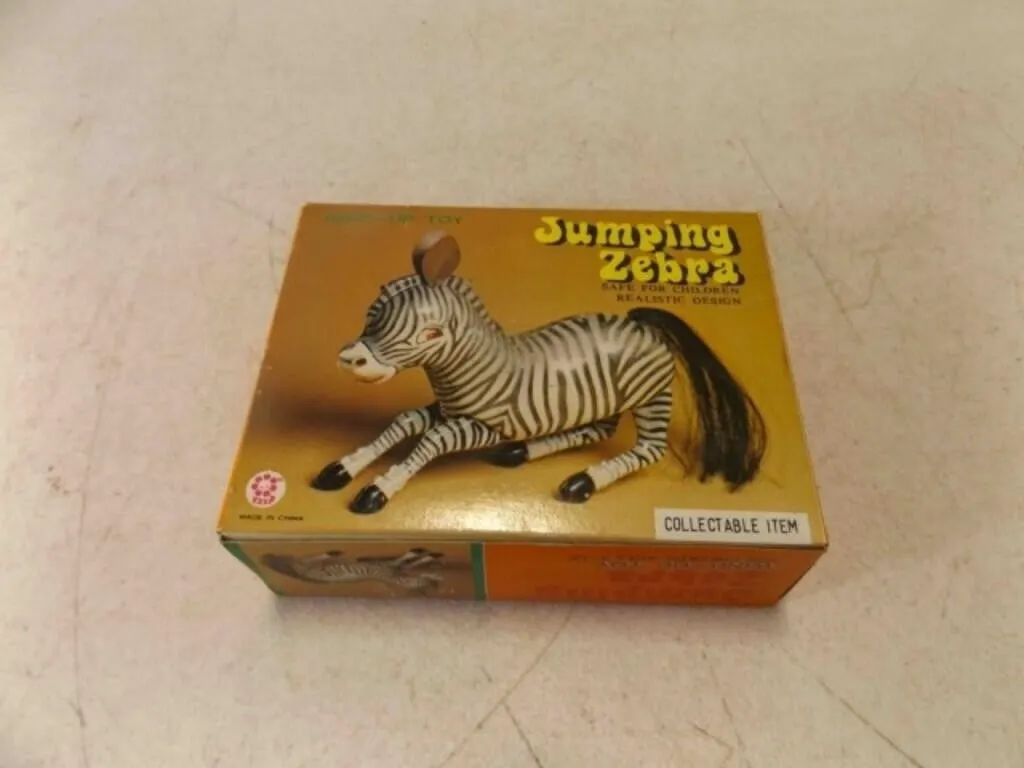 Vintage MS 505 Jumping Zebra Tinplate Clockwork