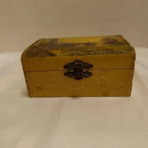Vintage Celluloid Jewelry/ Trinket Box - Chipping