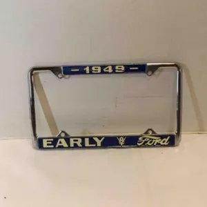 Vintage 1949 Early Ford V8 License Plate Frame