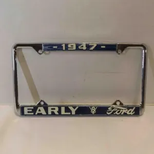 Vintage 1947 Early Ford V8 License Plate Frame