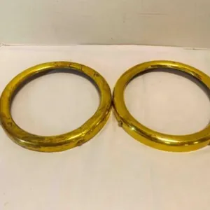 2 Vintage 1915-1916 Ford T Brass Headlamp Rims