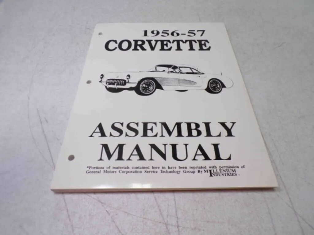 1956-57 Corvette Assembly Manual by Millenium Ind