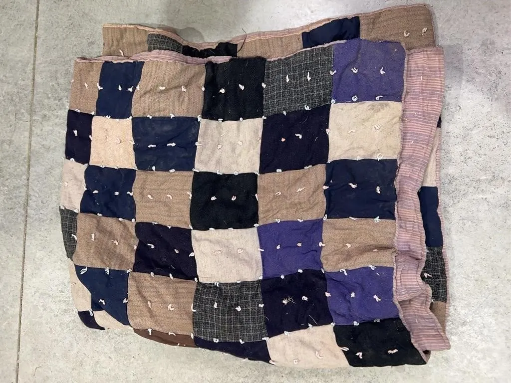 Handsewn Wool Patchwork Quilt Comforter