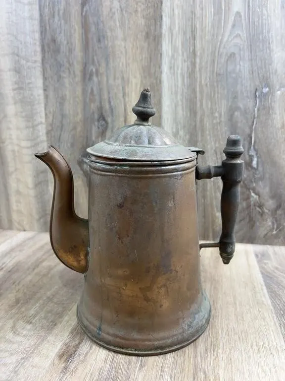Copper Gooseneck Coffee Pot