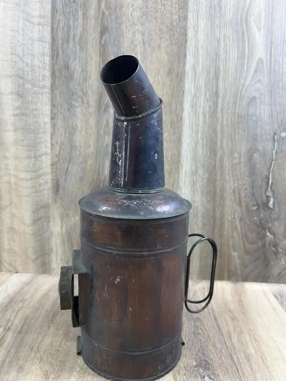 Copper Bullseye Lantern with Angled Chimney