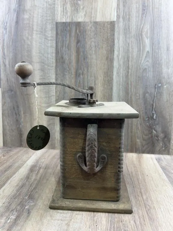 Box-Joint Wood & Cast Iron Coffee Grinder
