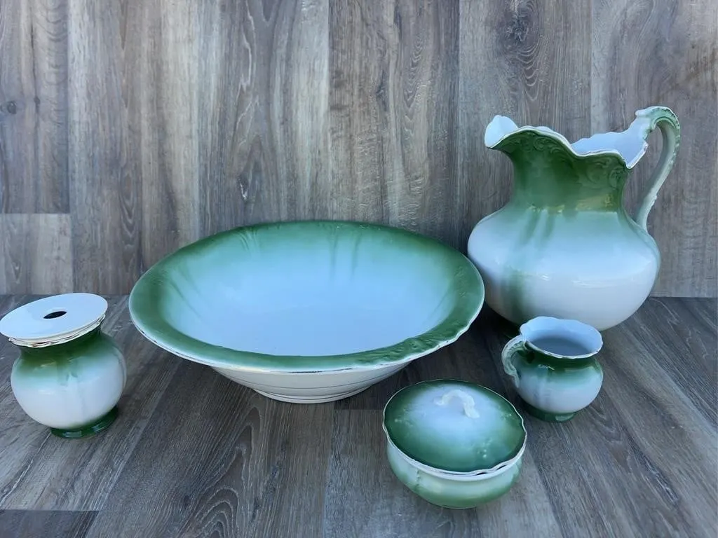 Porcelain Pitcher and Wash Basin Set
