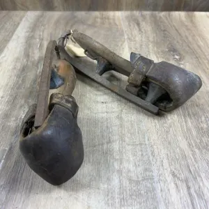 Wooden Ice Skates with Iron Runners