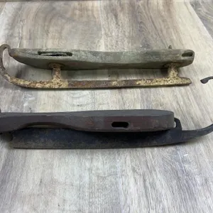 19th Century Wood & Iron Ice Skates