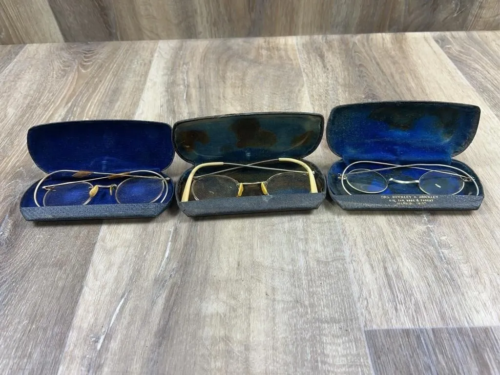 Wire Rim Spectacles with Cases, Marion Optometrist