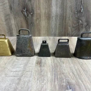 Metal Cow Bells and Livestock Bells - 5 Pieces