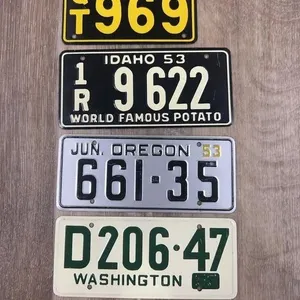 1953 Miniature Bicycle License Plates - Set of 4