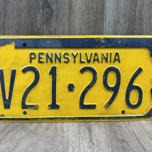 Pennsylvania License Plate V21-296