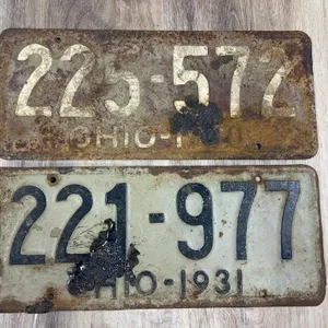 Ohio Passenger Car License Plates 1930 & 1931