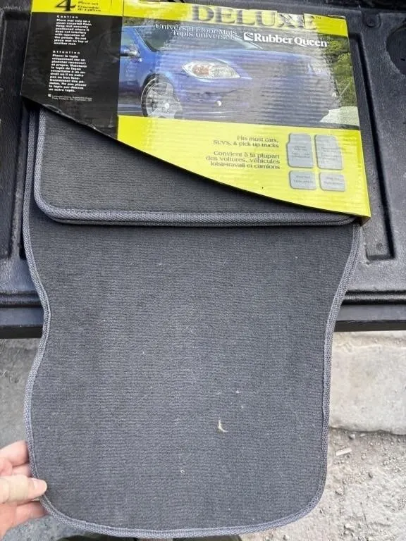 Rubber Queen Deluxe Universal Floor Mats, 4-Piece