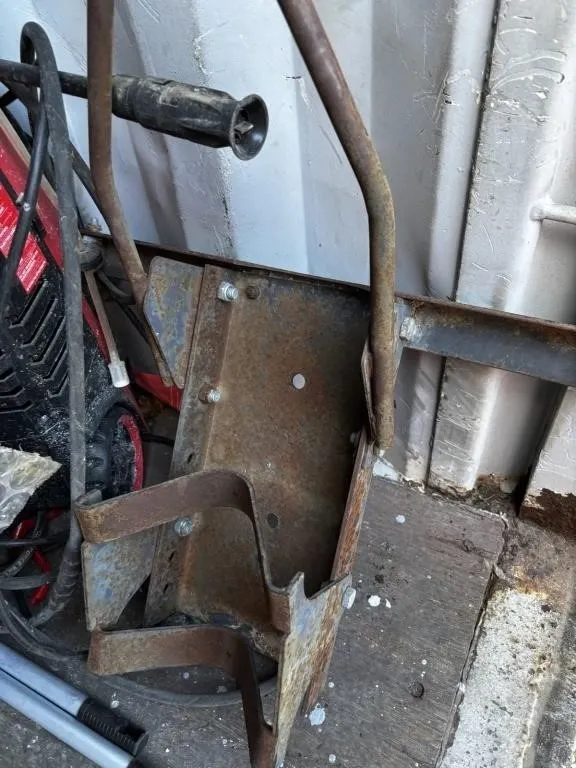 Rusty Metal Bracket with Mounting Hardware