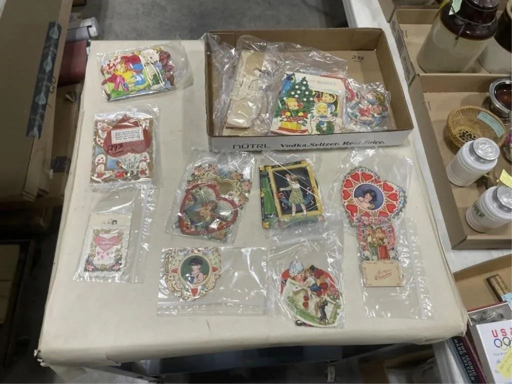 Flat of Antique Valentines