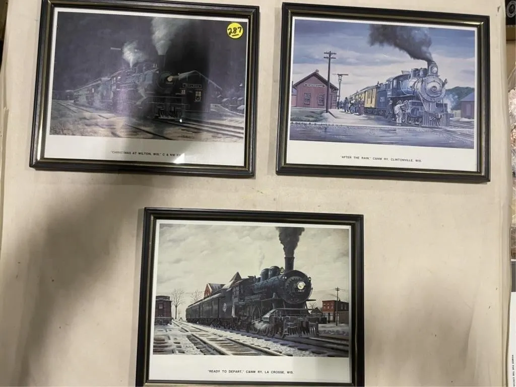(3) C & NW RY Local Train Pictures