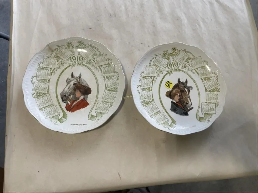 (2) 1910 Reedsburg WI Plates