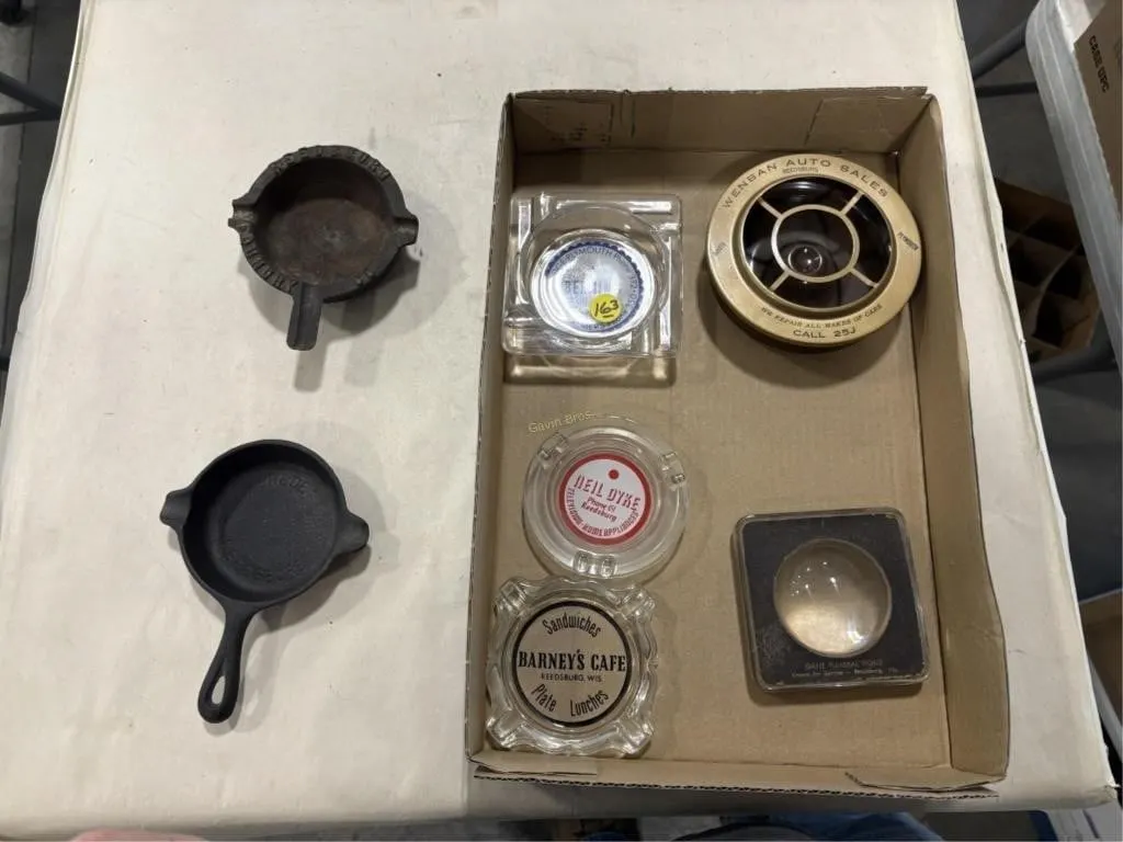 Misc Reedsburg WI Ash Trays, Cast Iron etc