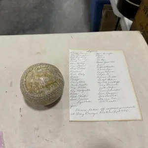 Local? Signed Softball "Amy Krueger Auction 1996"