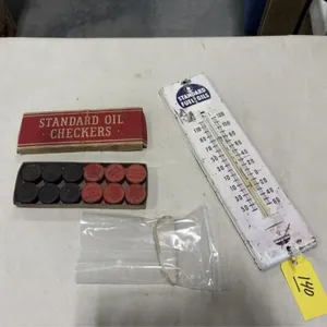Standard Oil Thermometer & Checkers
