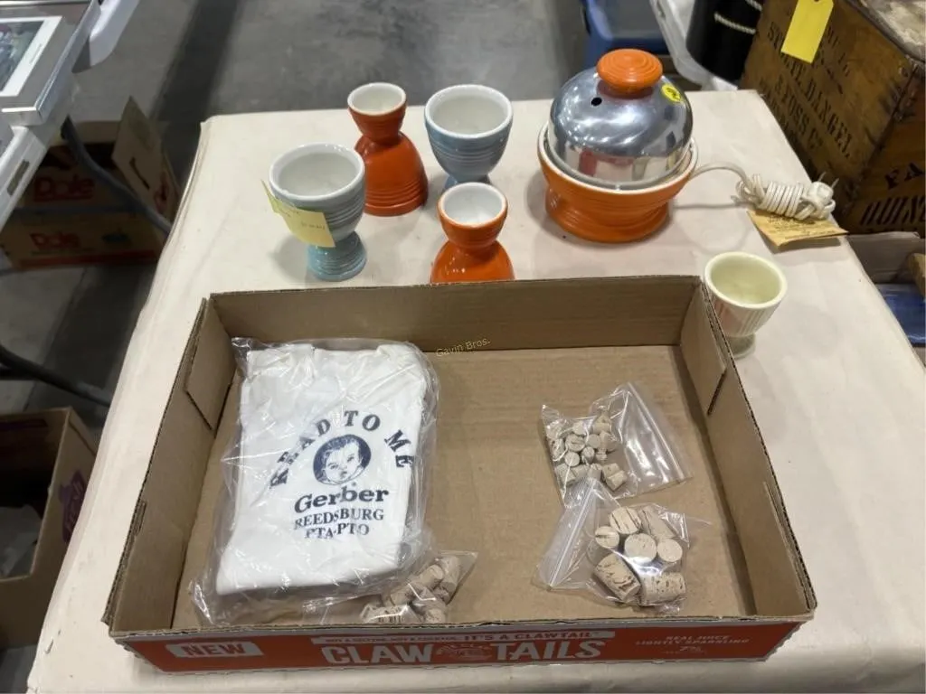Hanscraft Fiesta Double Egg Cups, Corks, etc